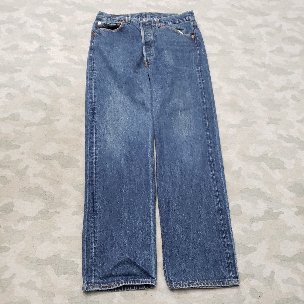 Vintage Levi's 501 Jeans Men 34x32 Blue Straight Leg Button Fly Denim USA 90s‎